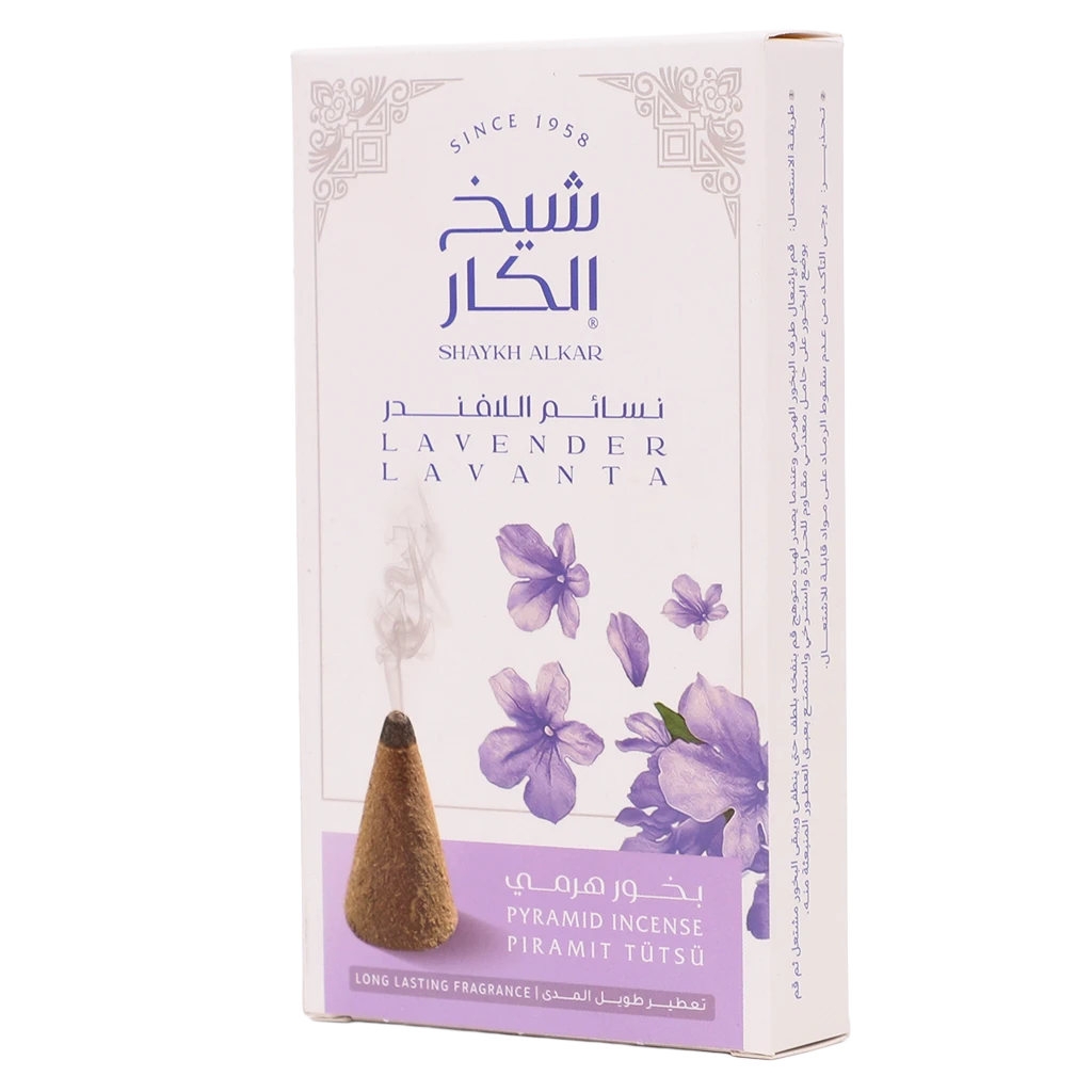 Shaykh AlKar Lavender Pyramid Incense 12 pcs