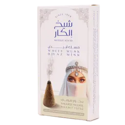 شيخ الكار بخور هرمي مسك أبيض 12 حبة