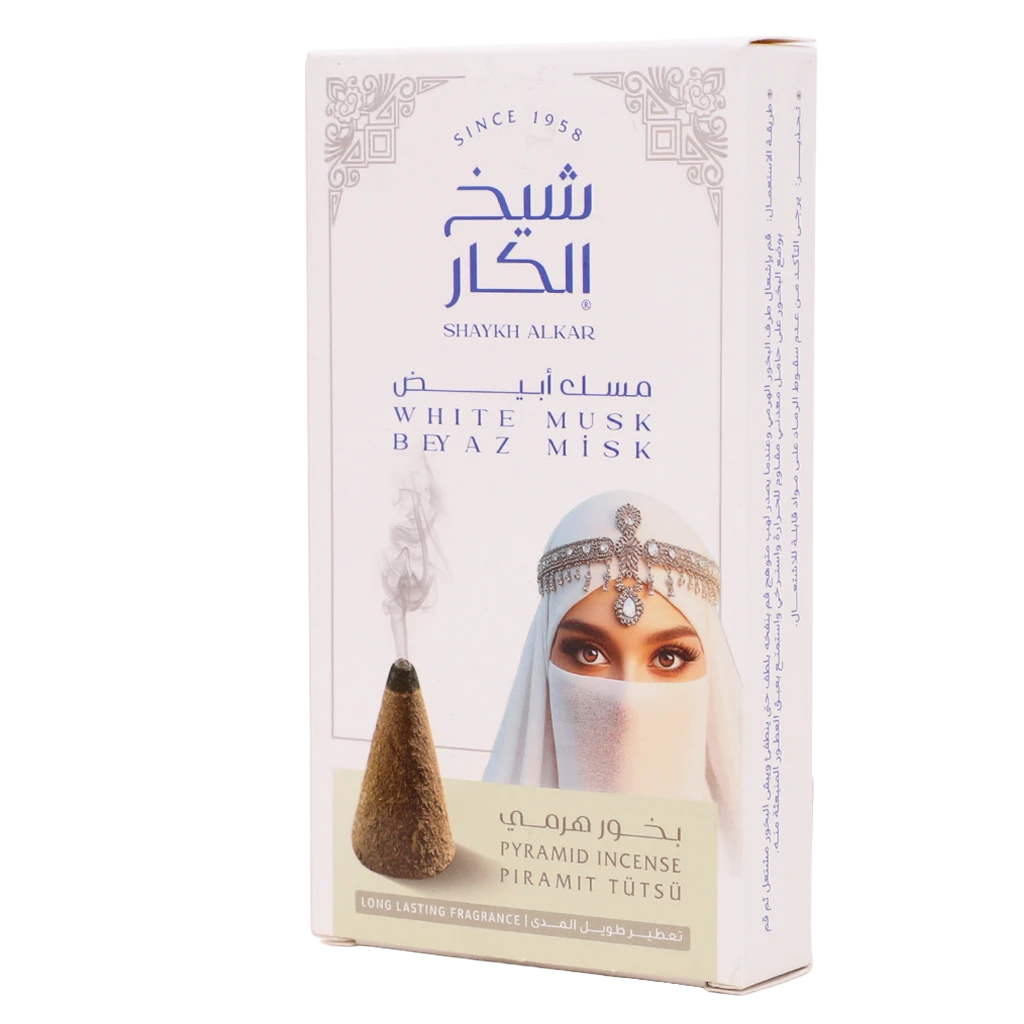 Shaykh AlKar White Musk Pyramid Incense 12 pcs