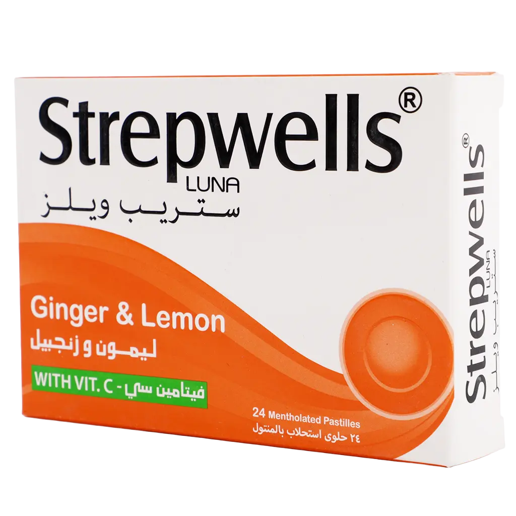 Strepwells Ginger & Lemon With Vit C 24 Lozenges  - view 2