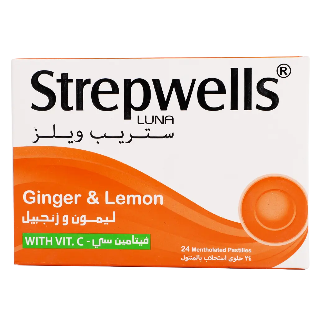 Strepwells Ginger & Lemon With Vit C 24 Lozenges  - view 3