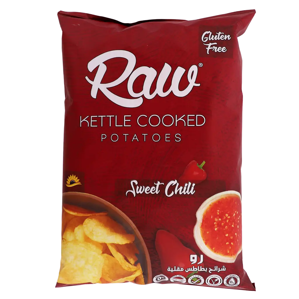 Raw Kettle Cooked Potato Chips With Sweet Chili Gluten Free 60 gm - view 2