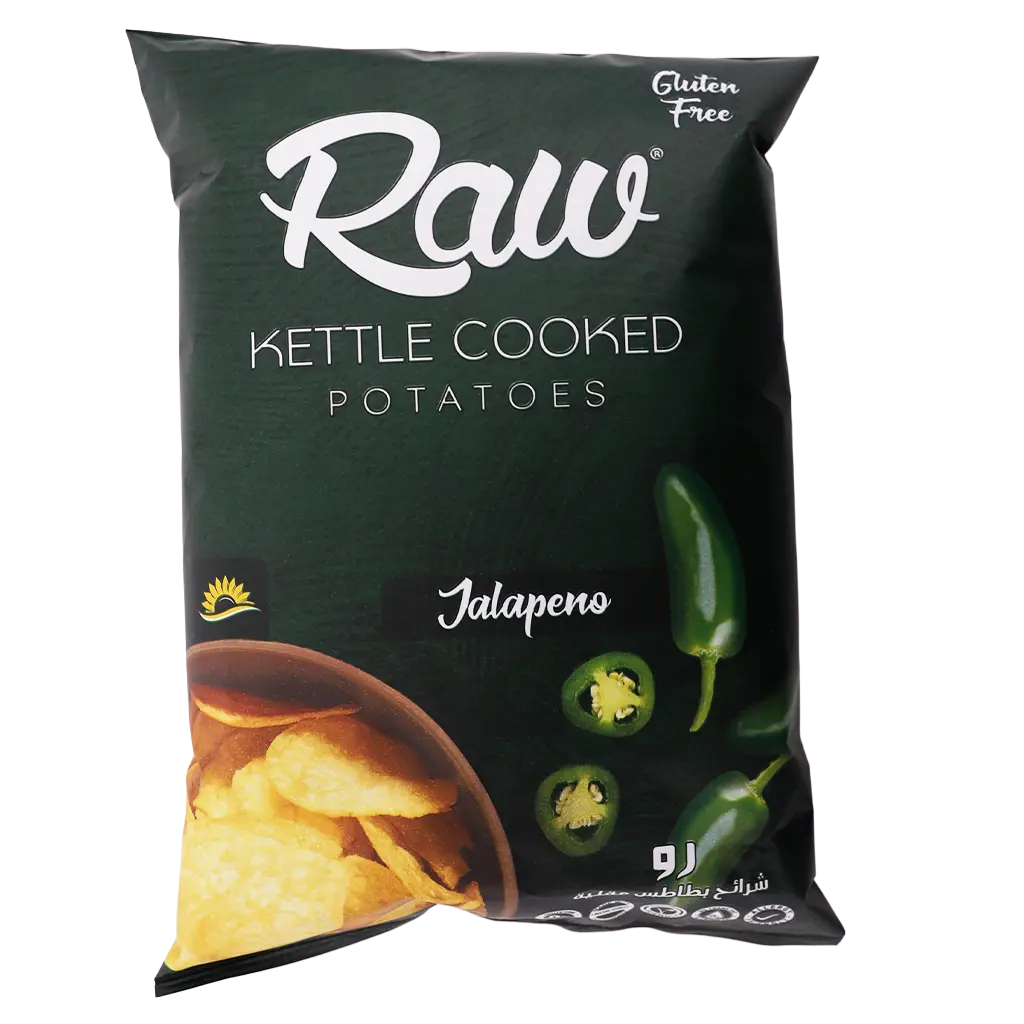 Raw Kettle Cooked Potato Chips With Jalapeno Gluten Free 100 gm - view 2