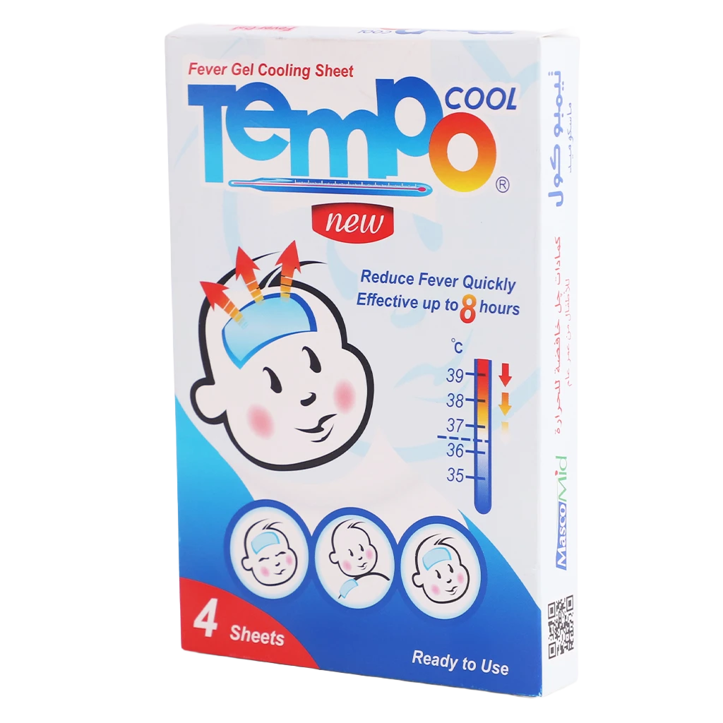 Tempo-Cool Fever Cooling Sheet 4 Pcs