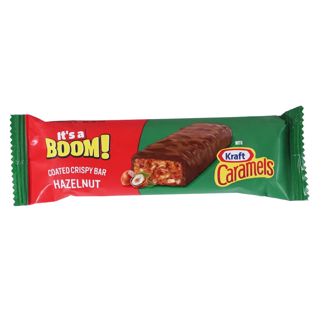 It's a Boom Coated Crispy Bar Hazelnut 40 gm