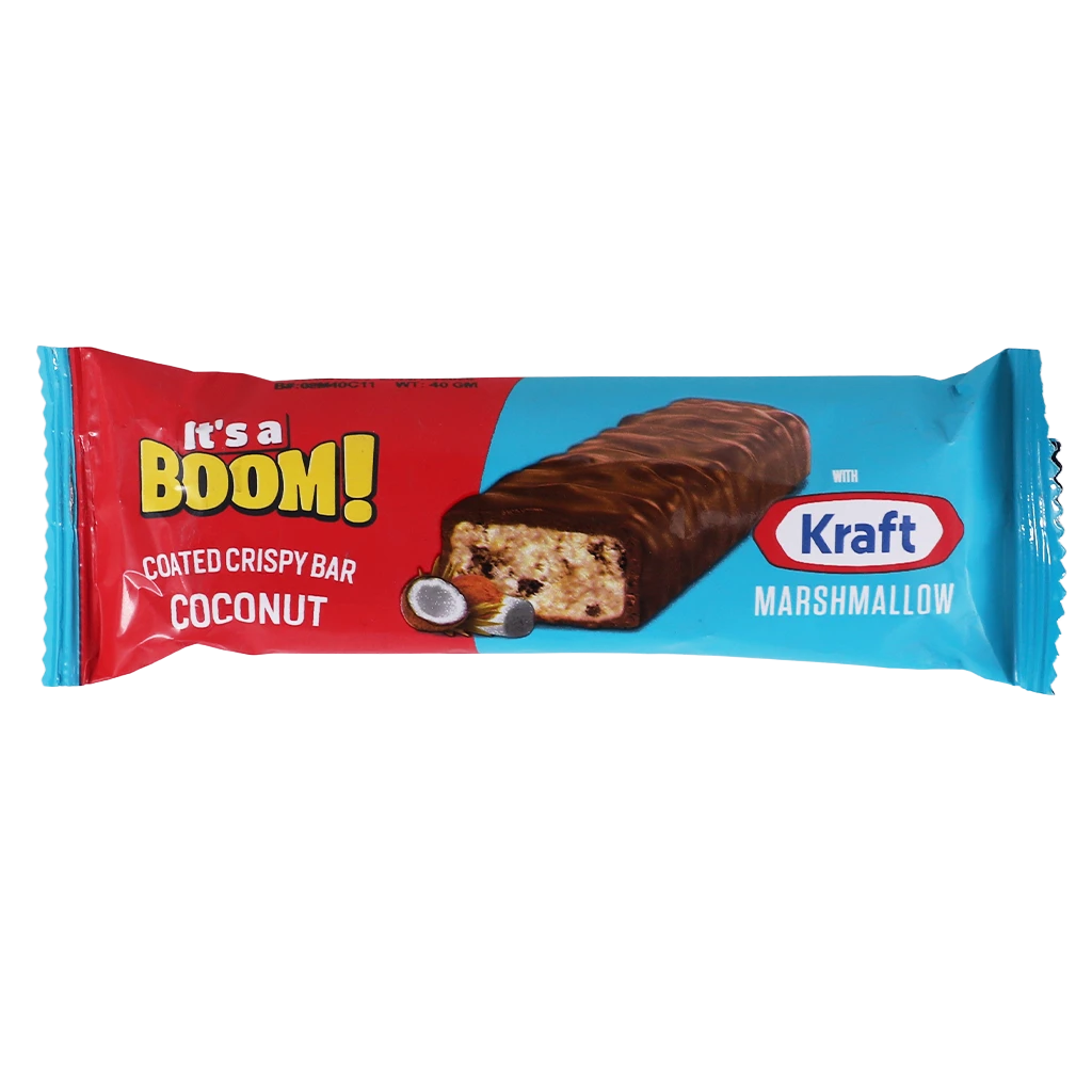 It's a Boom Coated Crispy Bar Coconut  40 gm 