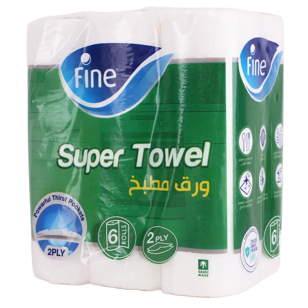 Fine Kitchen Paper Super Towel Tissue 6 Rolls  45 sheets - view 1