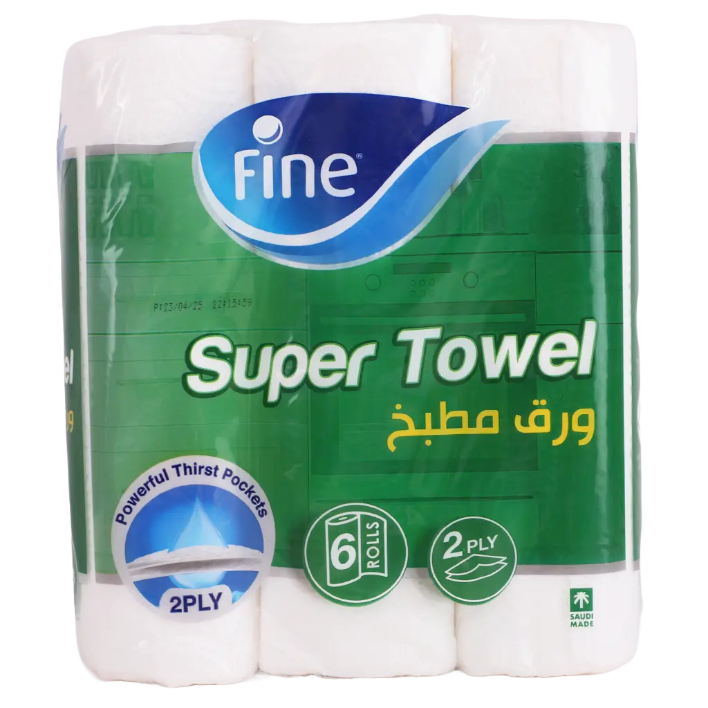 Fine Kitchen Paper Super Towel Tissue 6 Rolls  45 sheets - view 2