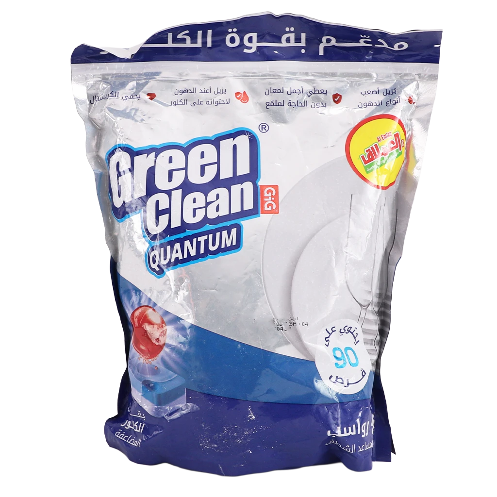 Green Clean Dishwasher Tablets With Chlor 90 Pcs