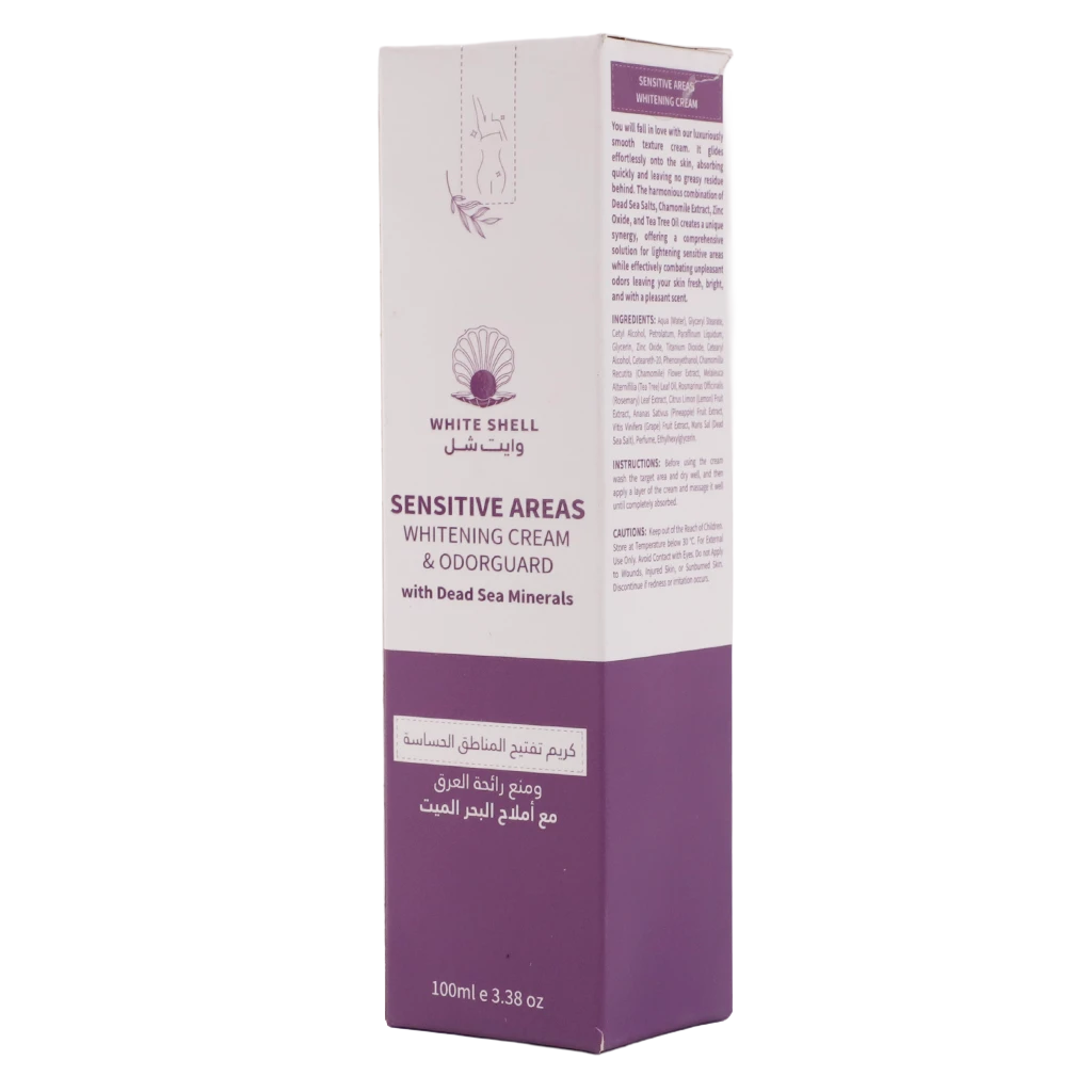 White Shell Sensitive Areas Whitening Cream And Odorguard 100 ml