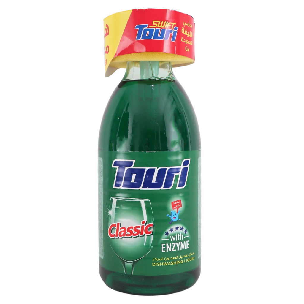 Touri Dishwashing Liquid Classic + With a Gift Loofah 1500 ml 
