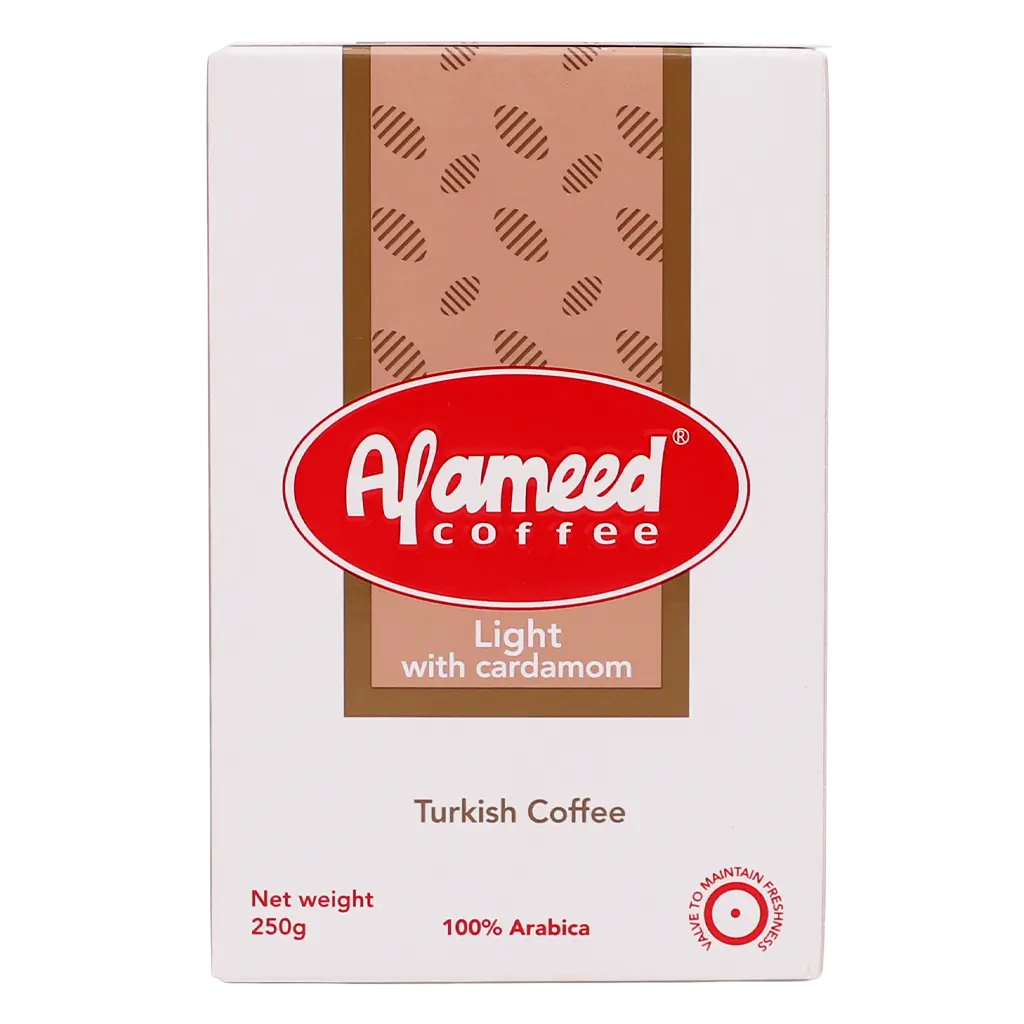 Al Ameed Turkish Coffee Light Roast With Cardamom 250 gm - view 3