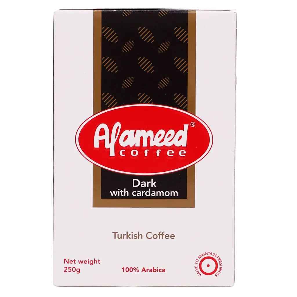 Al Ameed Turkish Coffee Dark Roast With Cardamom 250 gm - view 3