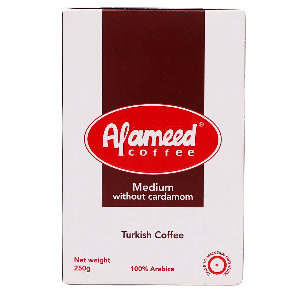 Al Ameed Turkish Coffee Medium Roast Without Cardamom 250 gm - view 3