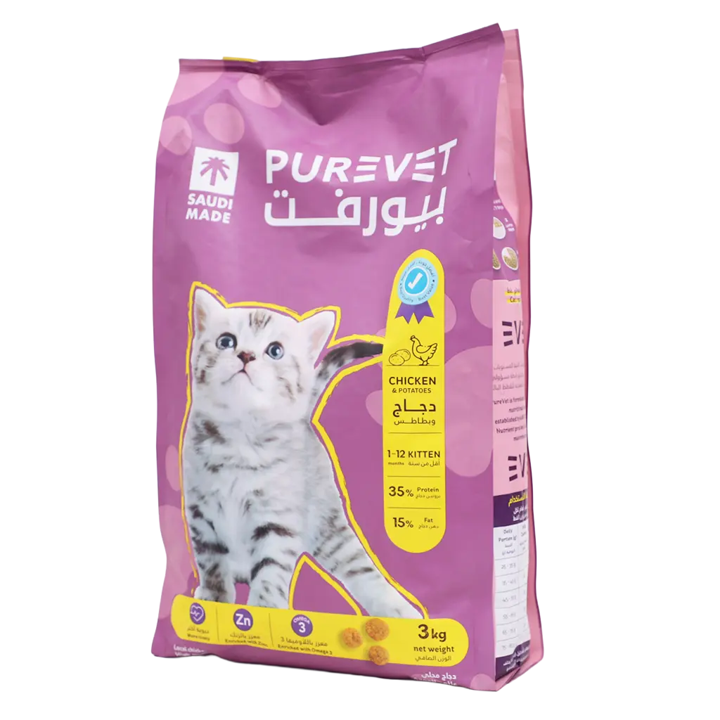 Purevet Dry Food for Cats Chicken and Potatoes Kitten 3 kg - view 2