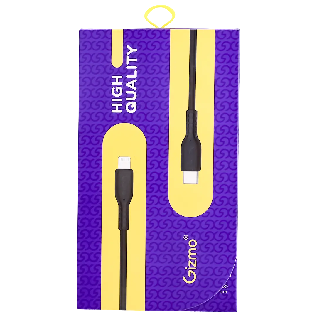 Gizmo  Charging Cable Black Pure Silicone USB-C to Lightning  1m 60 W Black - view 3