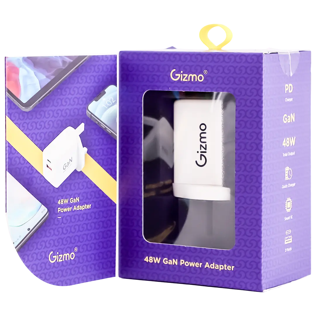 Gizmo White USB-C 1 + USB-A 1 Wall Charger48W - view 2