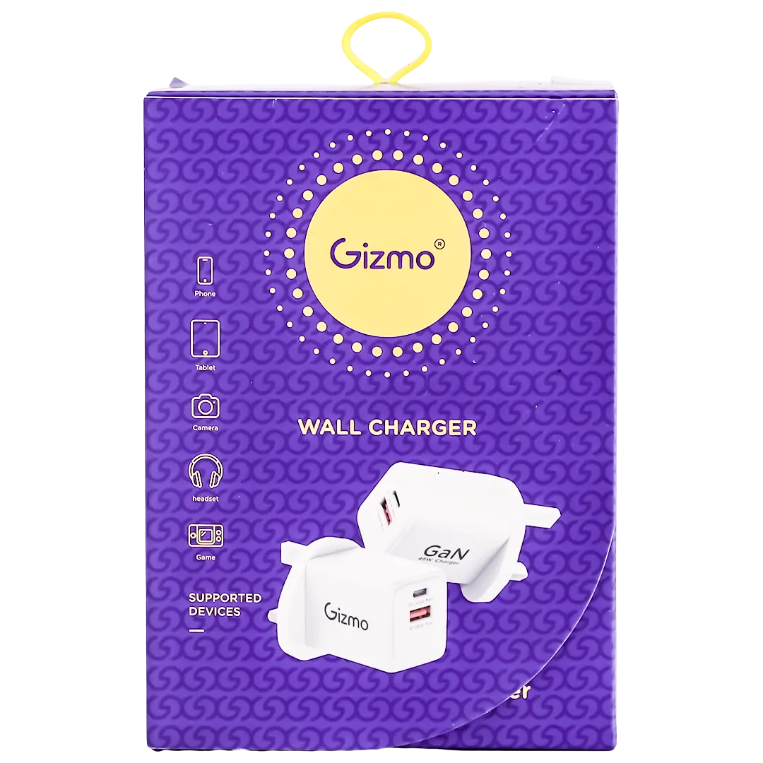 Gizmo White USB-C 1 + USB-A 1 Wall Charger48W - view 4