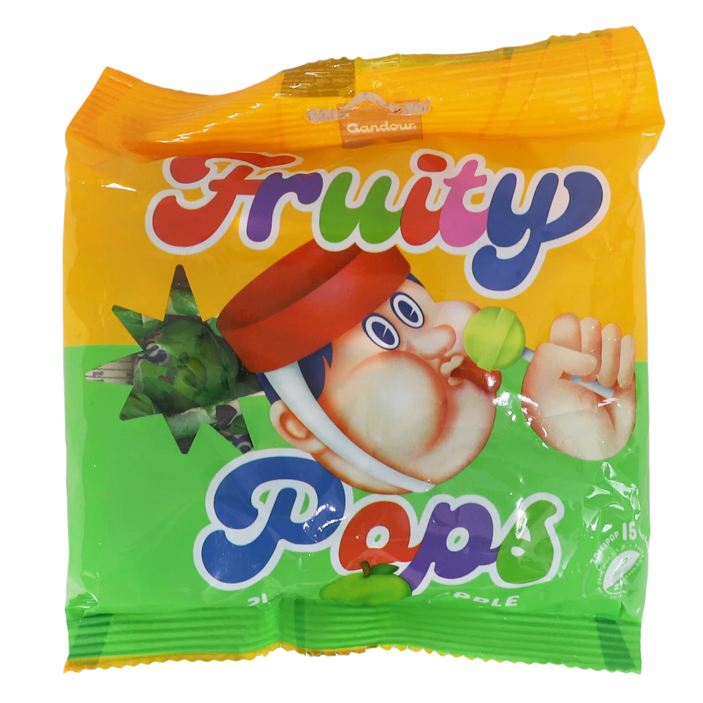 Gandour Fruity Pops Lolipop Apple 15 pcs 8.6 gm