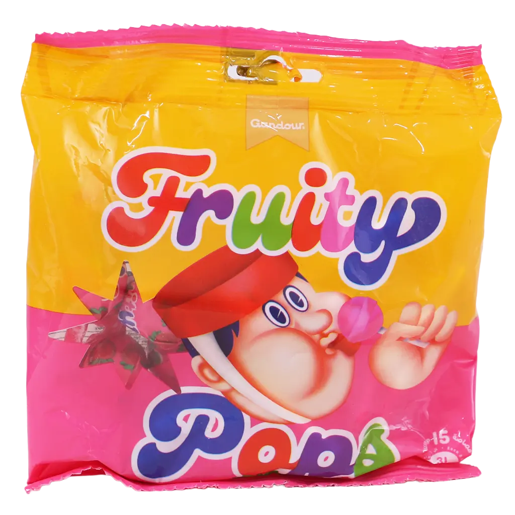 Gandour Fruity Pops Lolipop Strawberry 15 pcs 8.6 gm - view 2