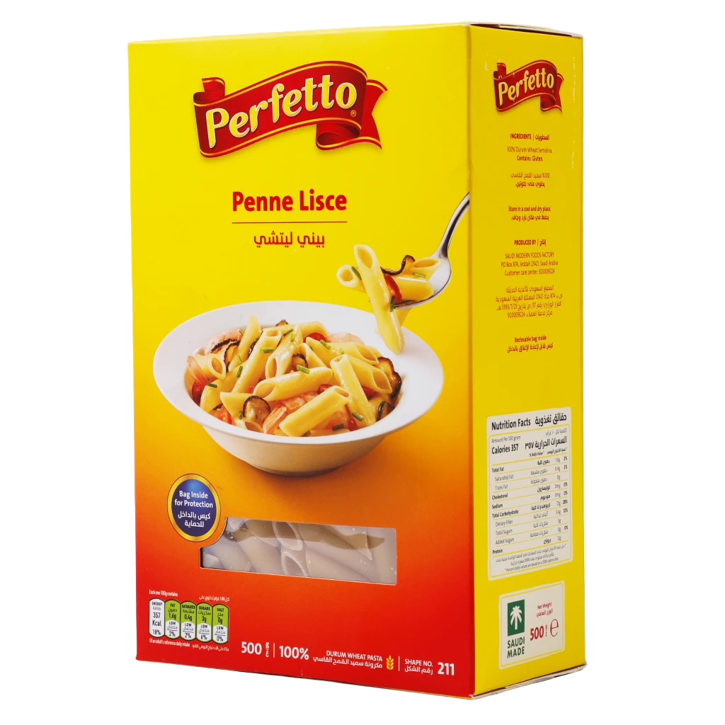 Perfetto Penne Lisce 500gm