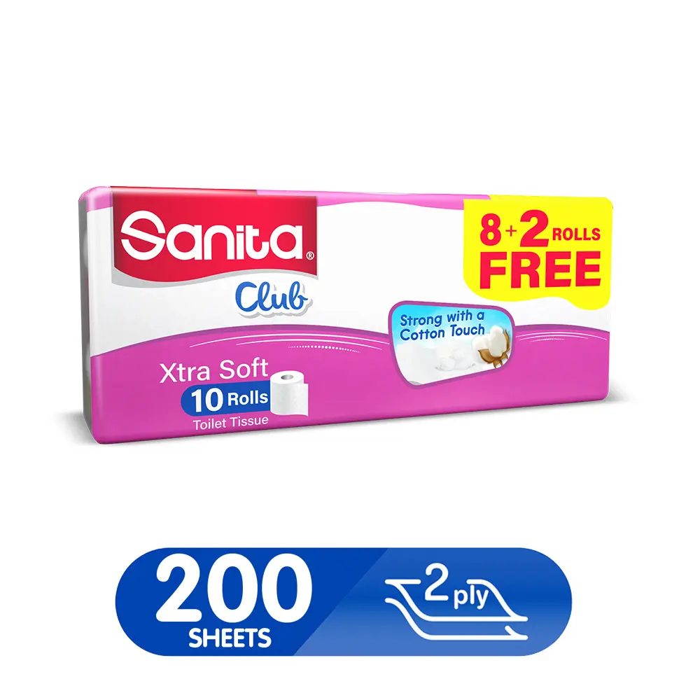 Sanita Club Toilet Paper 8+2 Roll 200 Sheets  - view 5