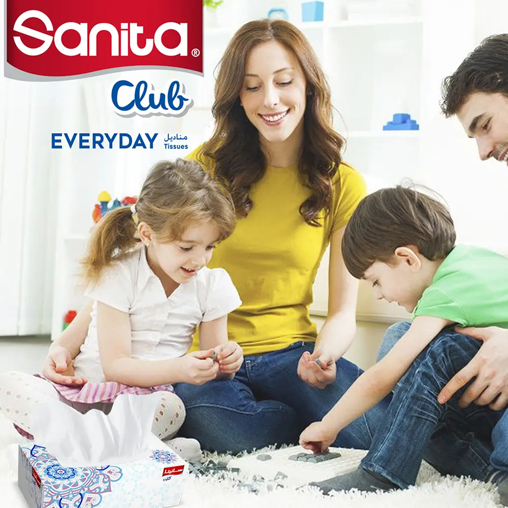  Sanita Club Facial Tissue 76 Sheets 6 Pcs - view 3