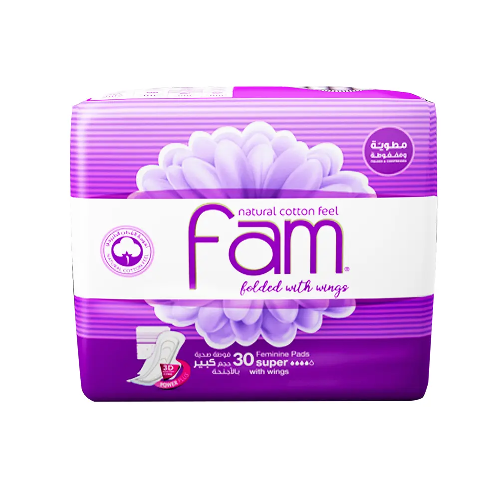 Fam Pads Sanitary Folded With Wings Super 30 Pads - view 8