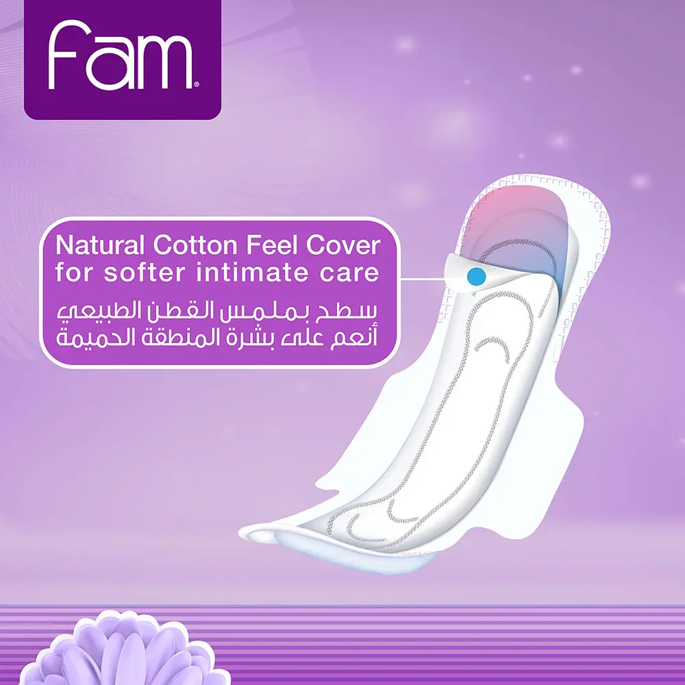 Fam Pads Sanitary Folded With Wings Night 24 Pads - view 4
