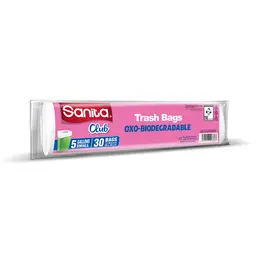 Sanita Club Trash Bags Biodegradable 5 Gallons 30 Bags