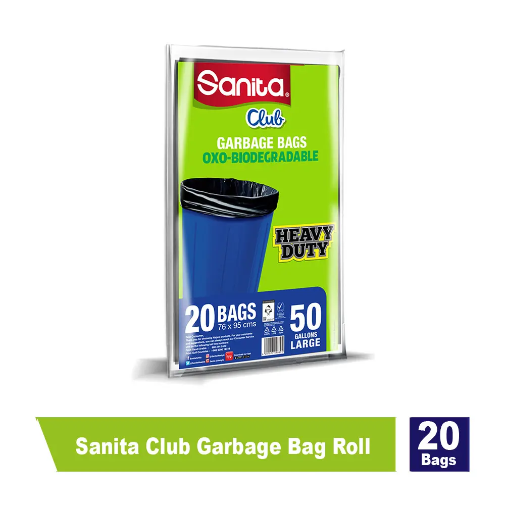 Sanita Club Garbage Bags 50 Gallons 20 BAGS - view 2