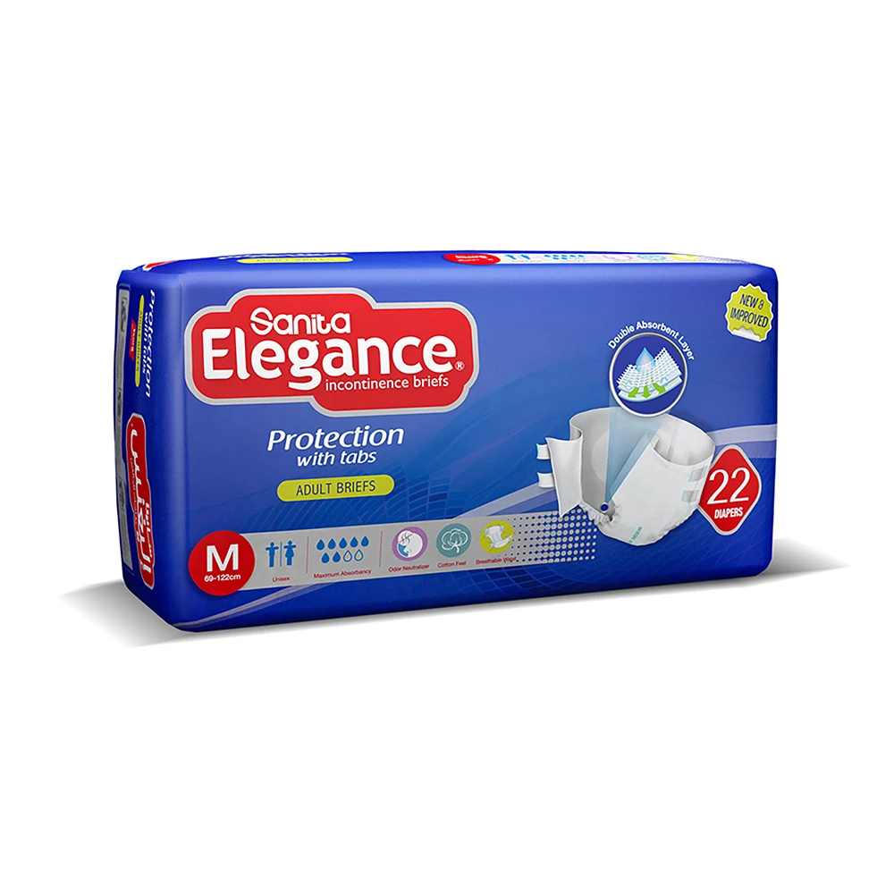 Sanita Elegance Adult Diapers Medium 22 Briefs
