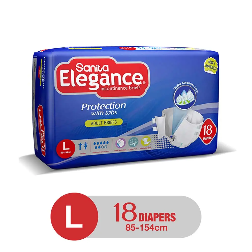 Sanita Elegance Adult Diapers Large 18 Briefs - view 8