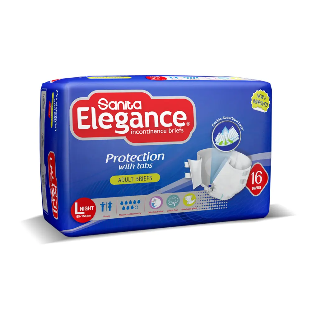 Sanita Elegance Adult Diapers Large Night 16 Briefs - view 1