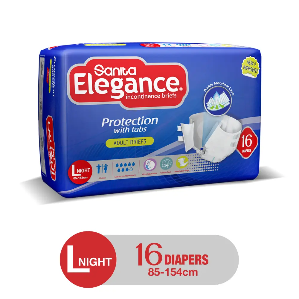 Sanita Elegance Adult Diapers Large Night 16 Briefs - view 8
