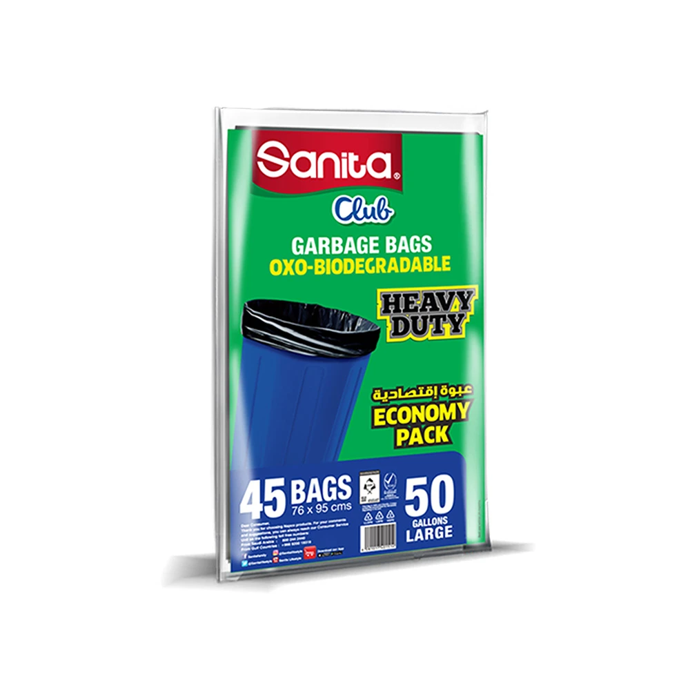 Sanita Club Garbage Bags 50 Gallons 45 Bags