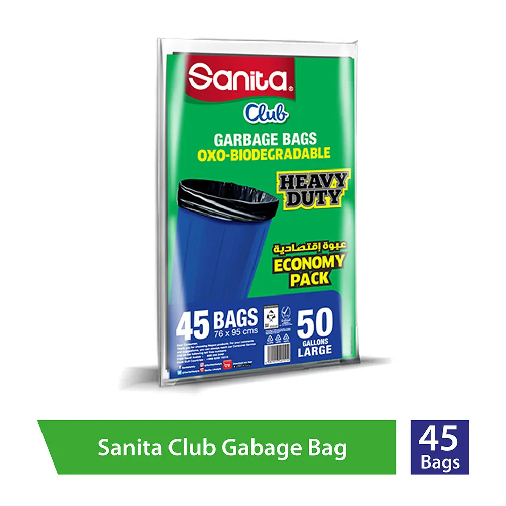Sanita Club Garbage Bags 50 Gallons 45 Bags - view 2