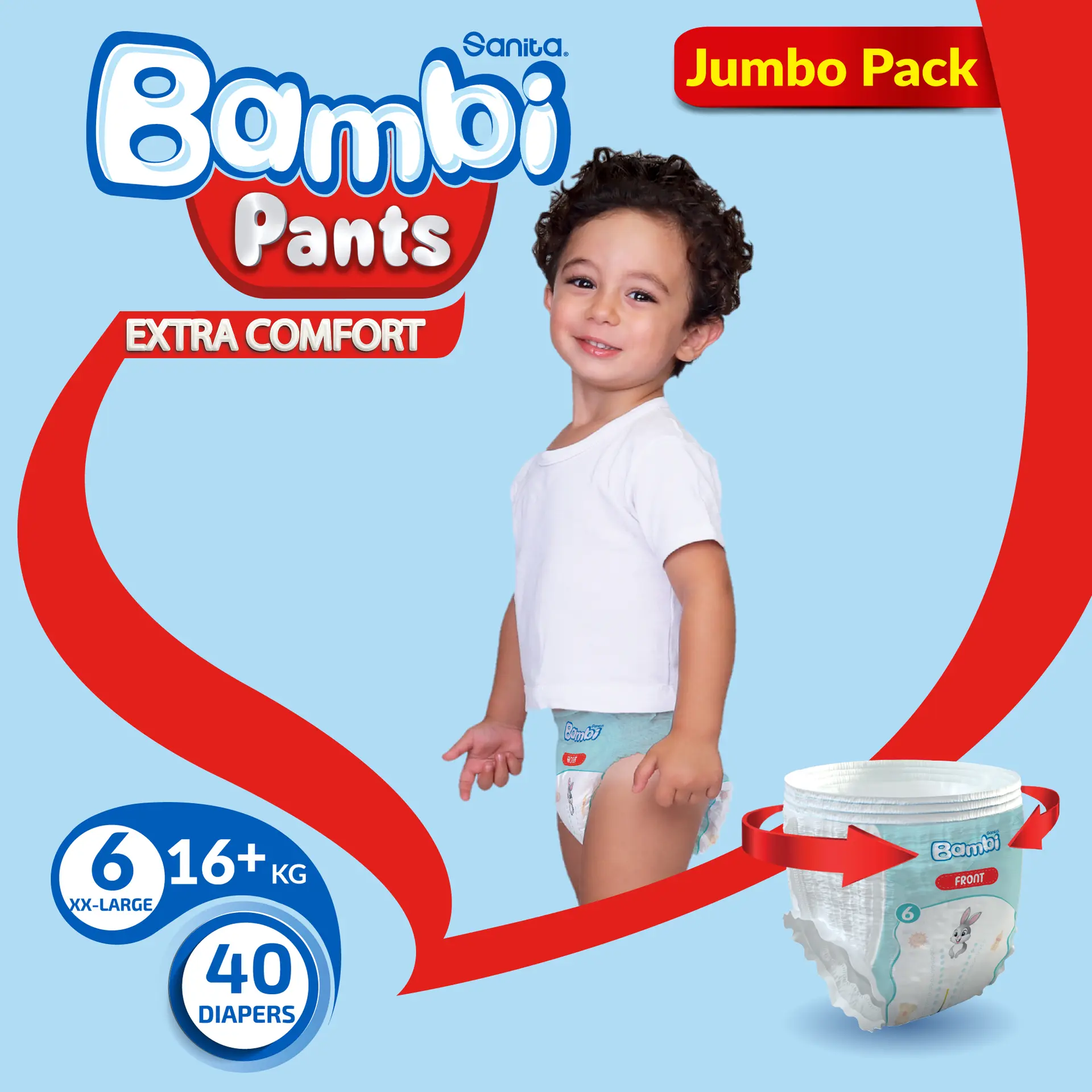 Bambi Pants Diapers XXL Jumbo, 40s - view 11