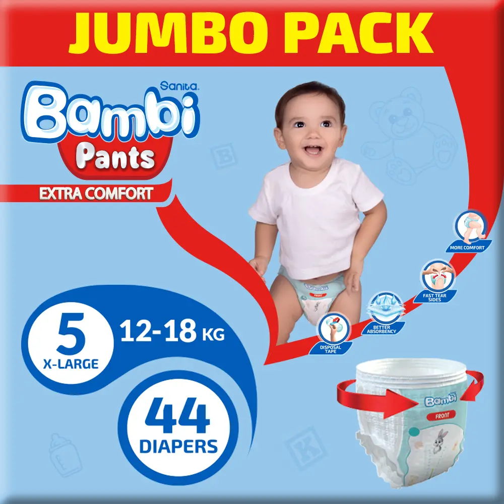 Bambi Pants Diapers X-Large Jumbo, 44s - view 11