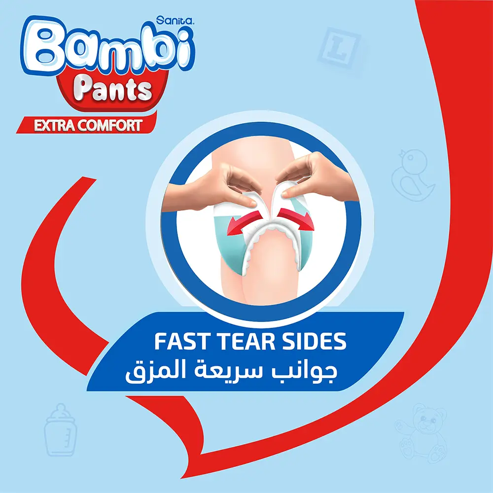 Sanita Bambi Pants Jumbo Pack Size 4 Large 50 Diapers - view 8