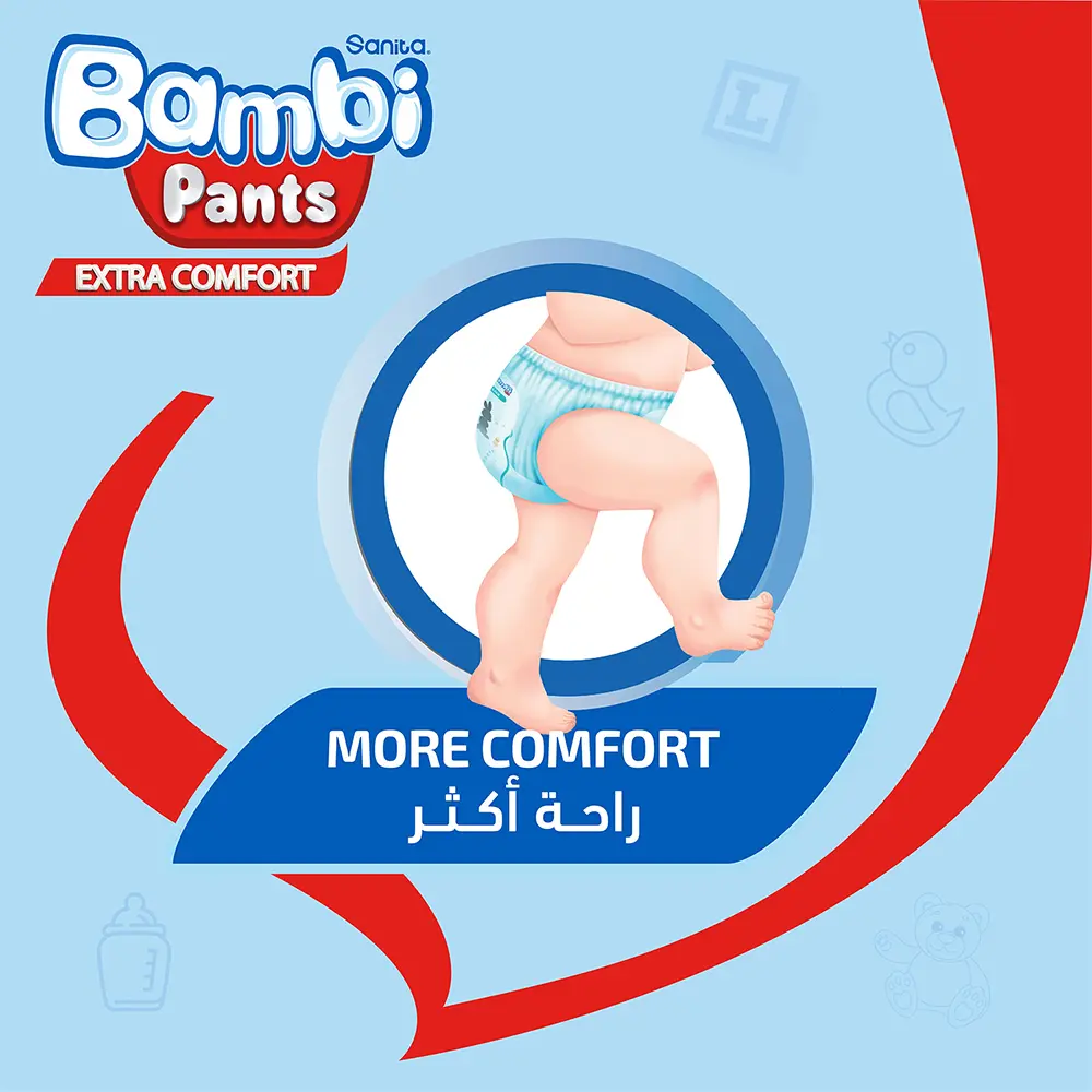 Sanita Bambi Pants Jumbo Pack Size 4 Large 50 Diapers - view 9
