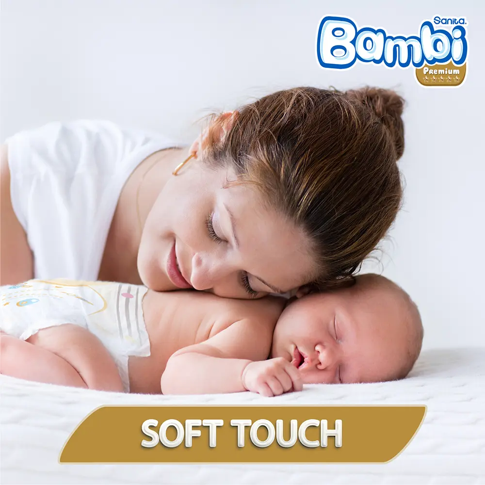 Sanita Bambi Baby Diapers Size 1 Newborn  Super Box 168 Diapers - view 10