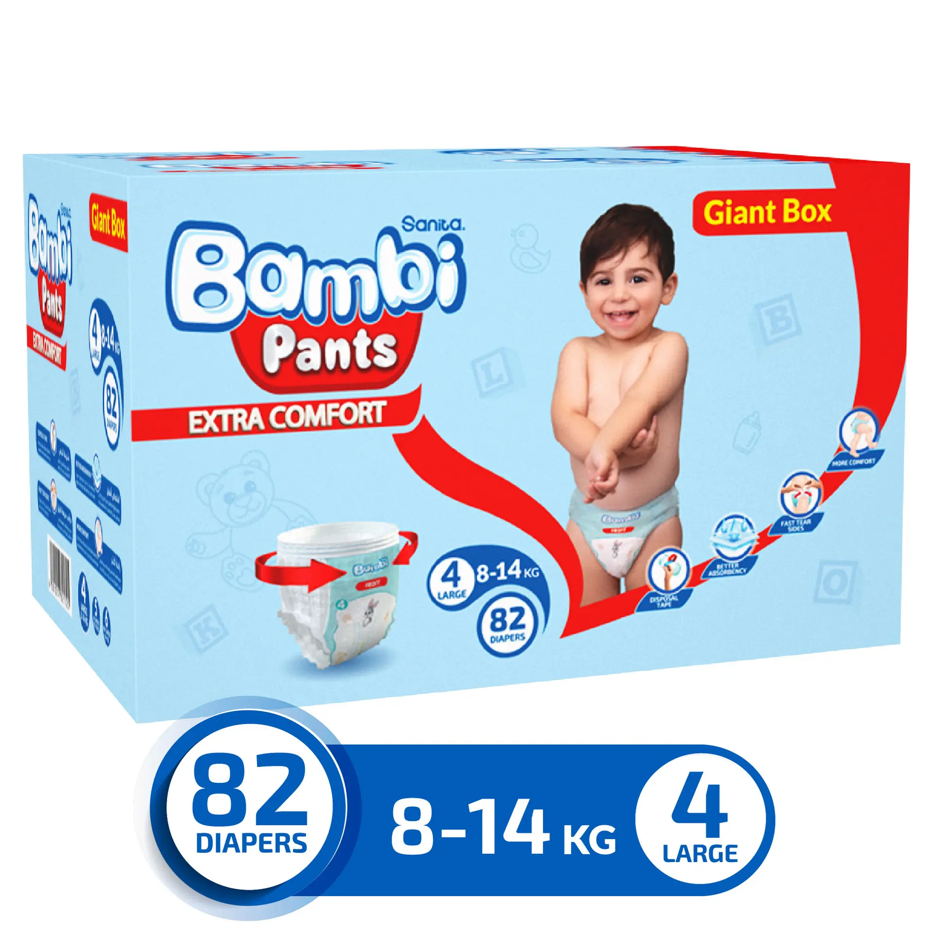 Bambi Pants Giant Box Large 8-14kg 84 Pants - view 1
