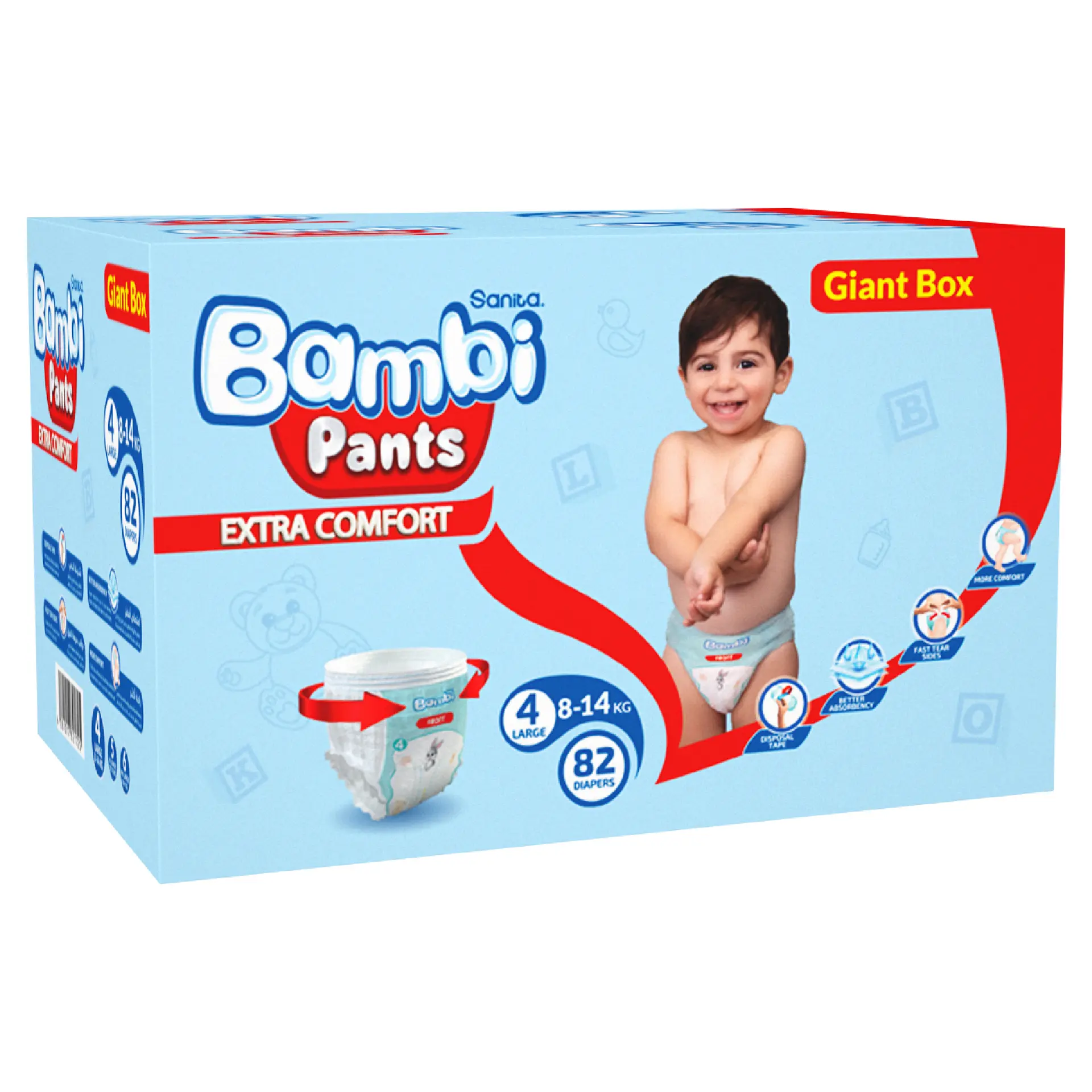 Bambi Pants Giant Box Large 8-14kg 84 Pants - view 2