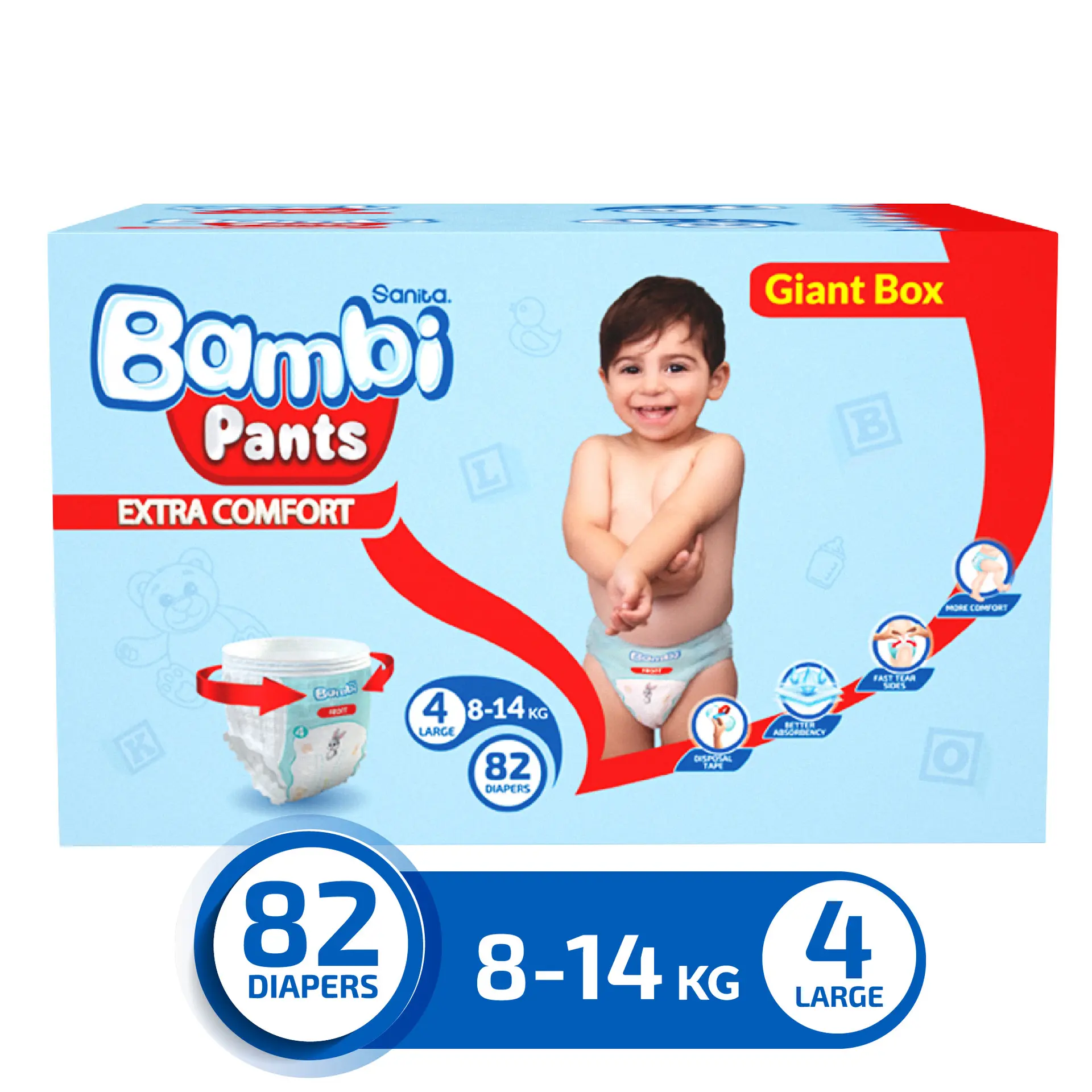 Bambi Pants Giant Box Large 8-14kg 84 Pants - view 3