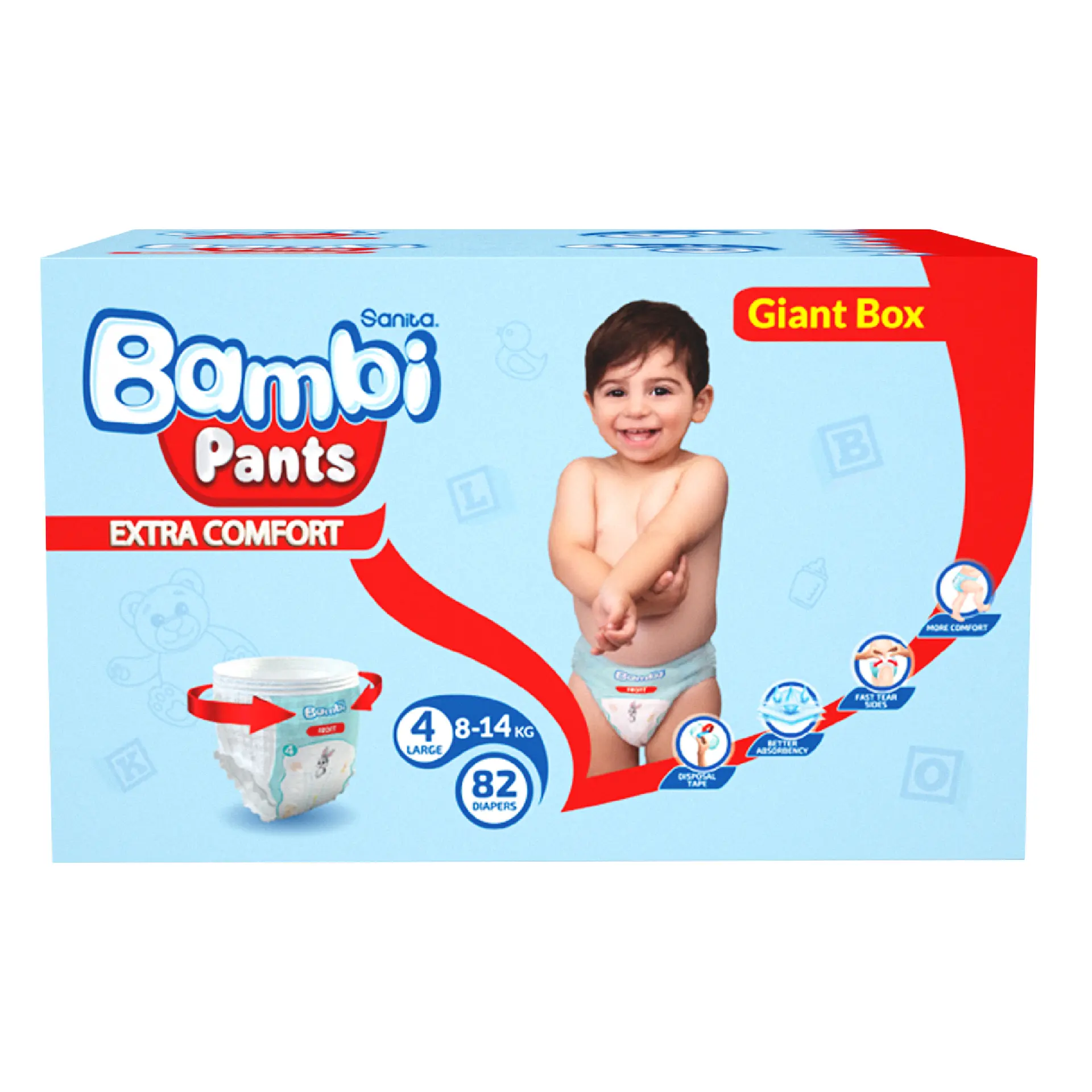 Bambi Pants Giant Box Large 8-14kg 84 Pants - view 4