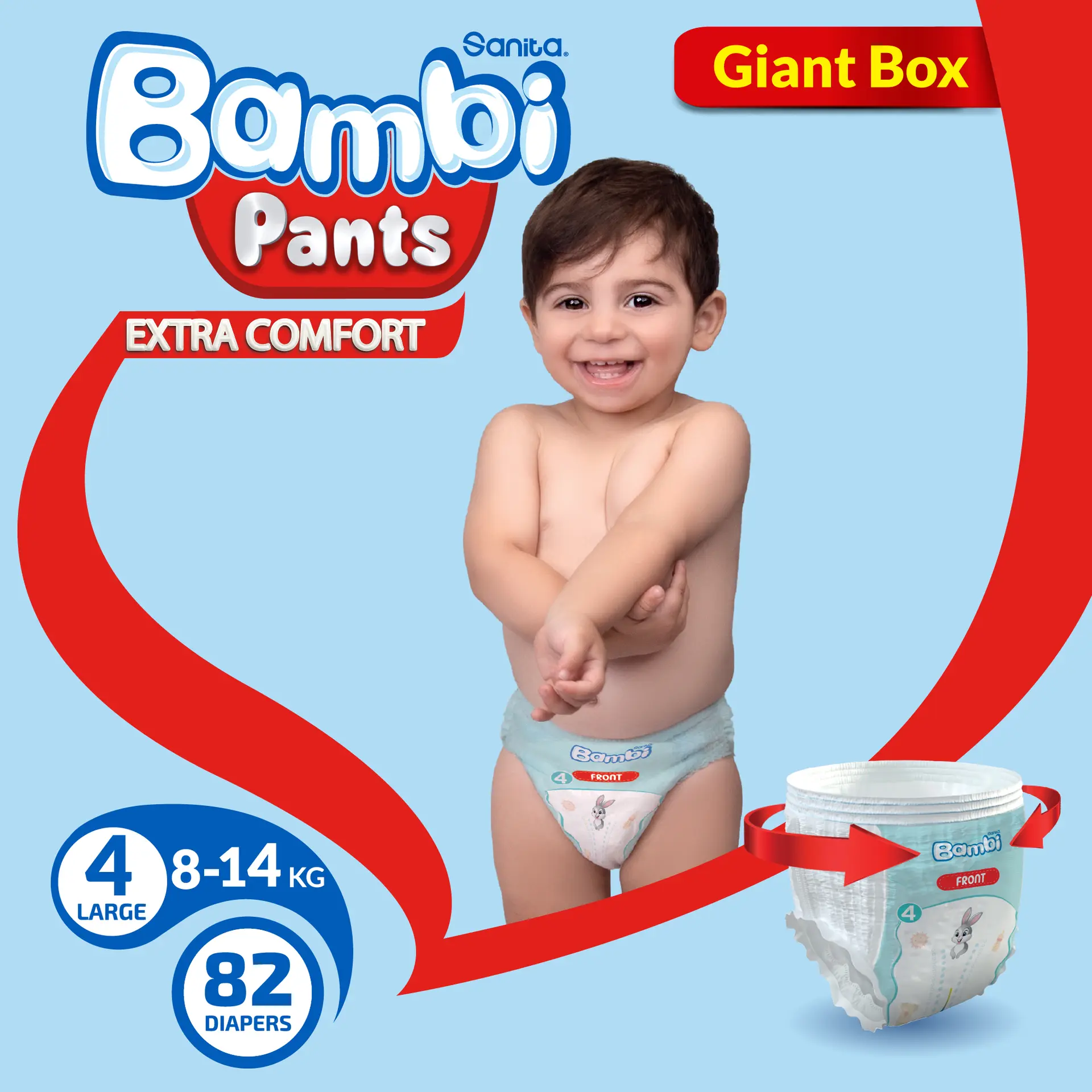 Bambi Pants Giant Box Large 8-14kg 84 Pants - view 10