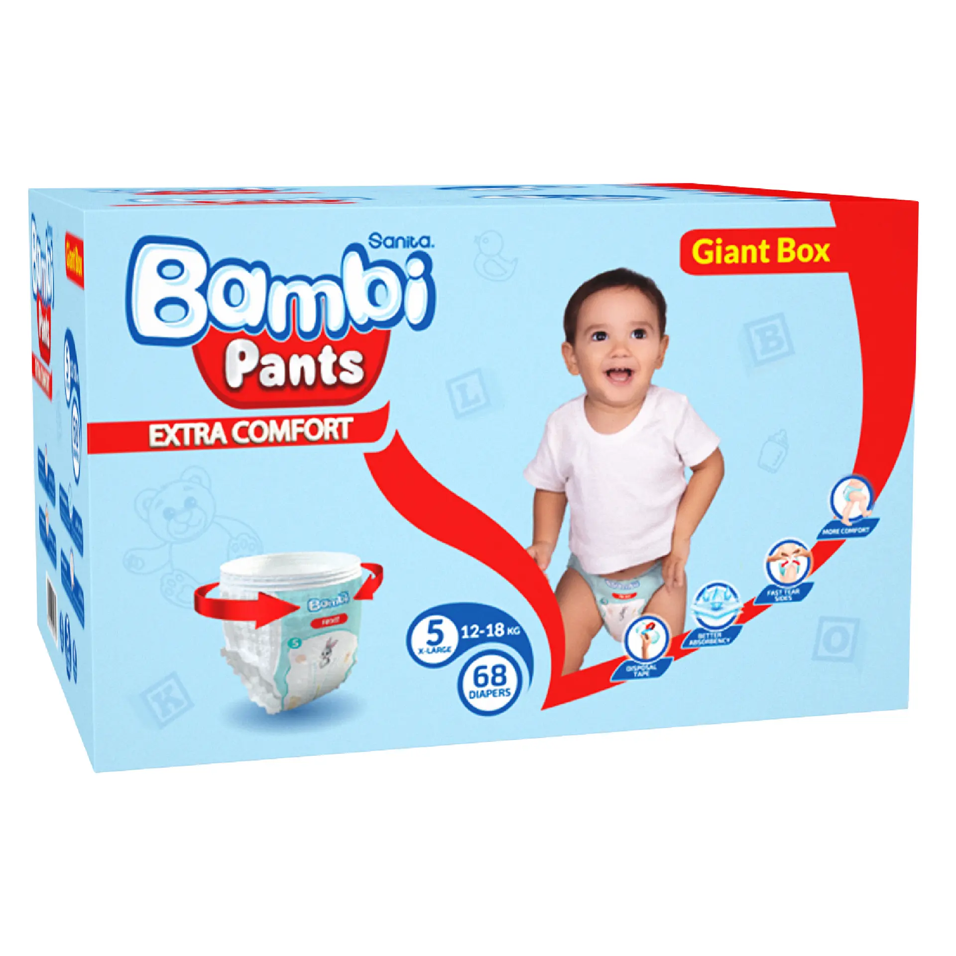 Bambi Pants Giant Box X-Large 12-18kg 68 Pants - view 2