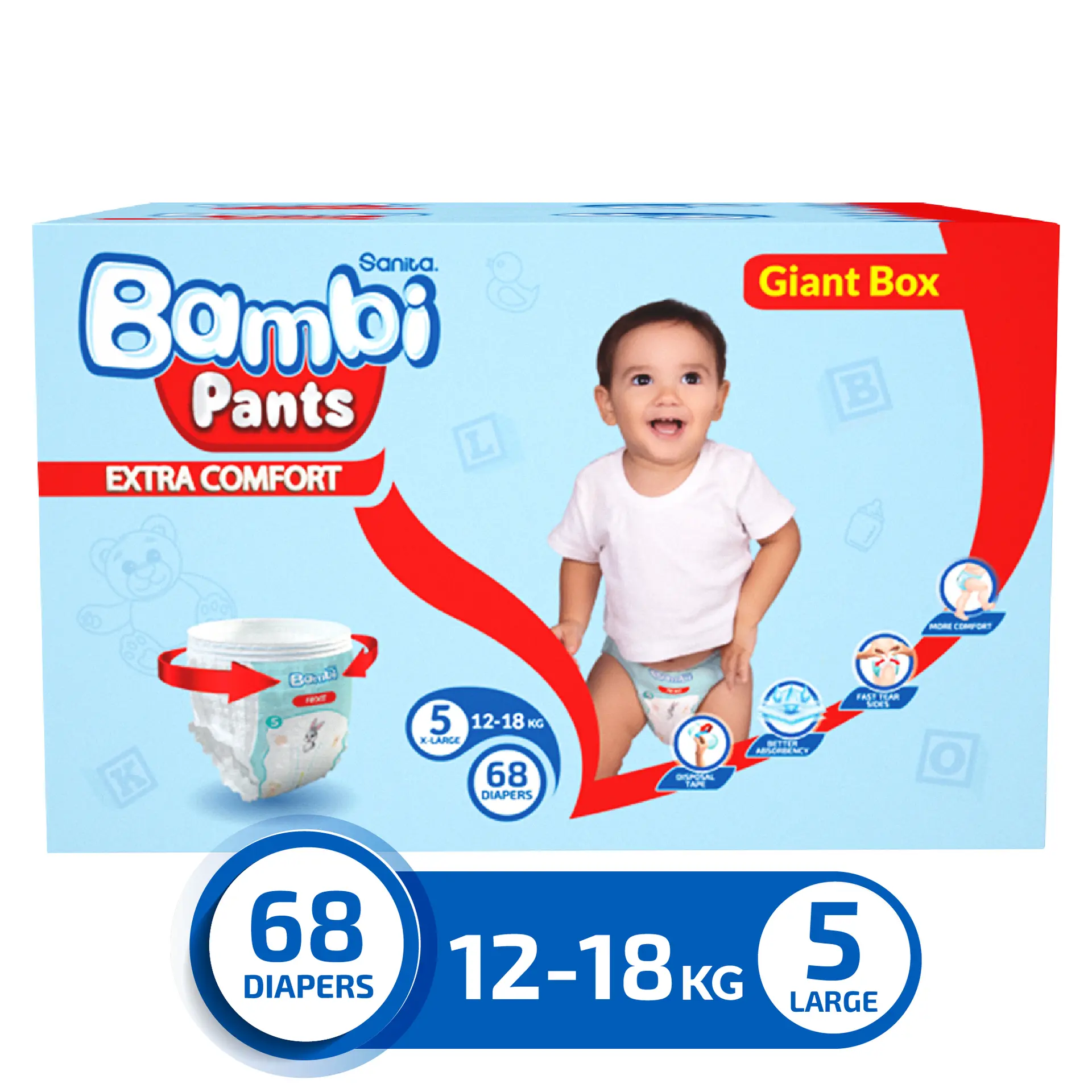 Bambi Pants Giant Box X-Large 12-18kg 68 Pants - view 3