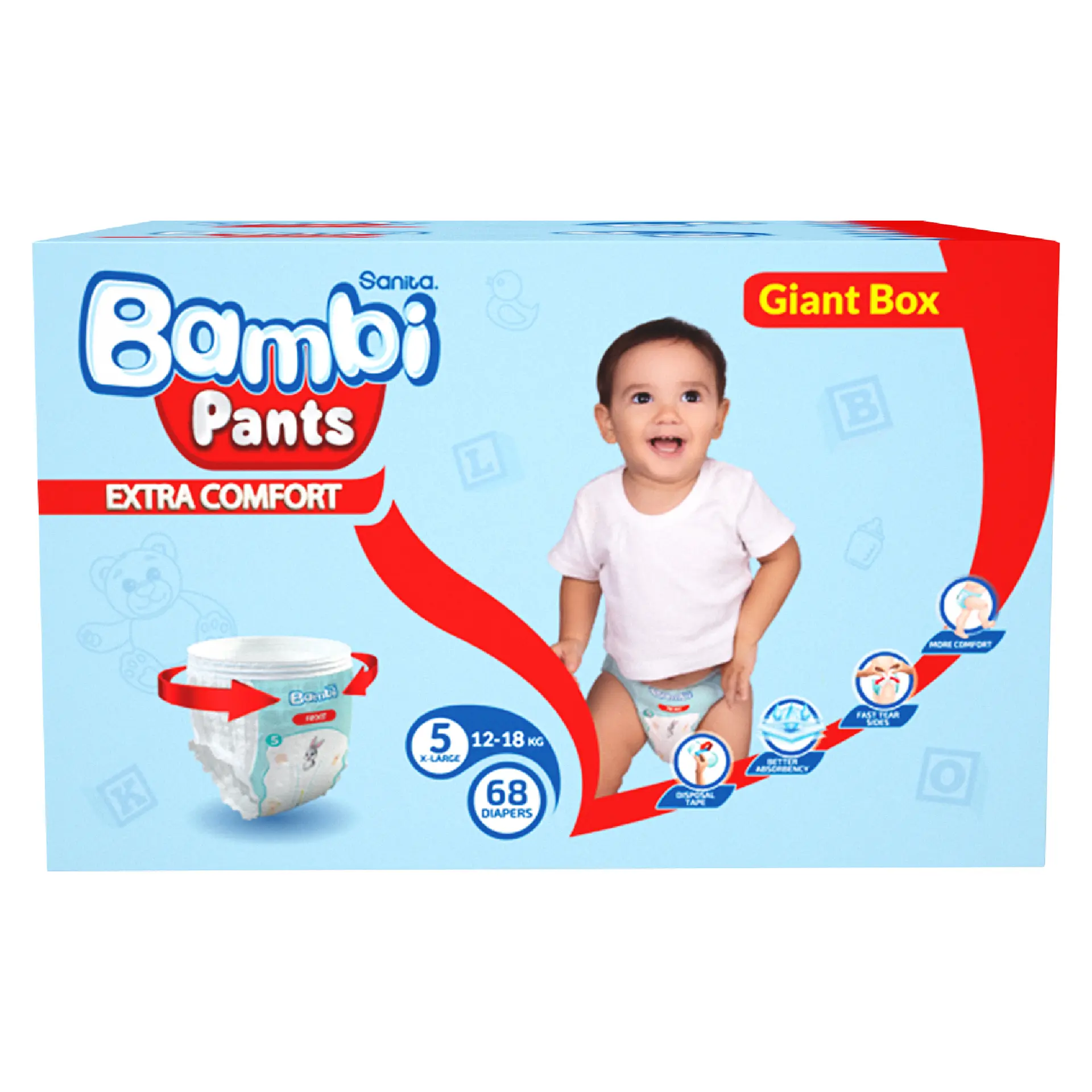 Bambi Pants Giant Box X-Large 12-18kg 68 Pants - view 4